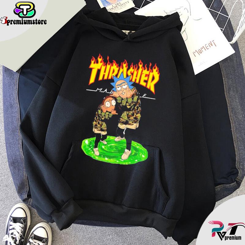 Thrasher hoodie best sale rick and morty