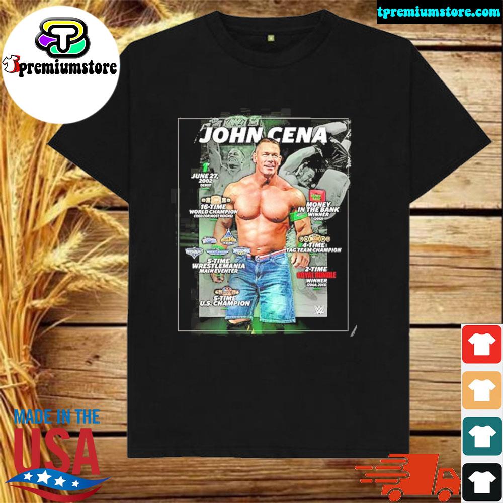 All titles of 20 years john cena in wwe cena month shirt