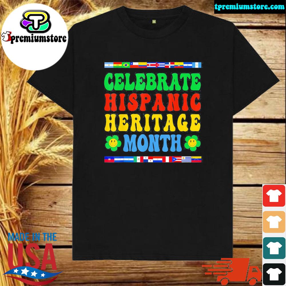 Official celebrate hispanic heritage month latino hippie country flag shirt