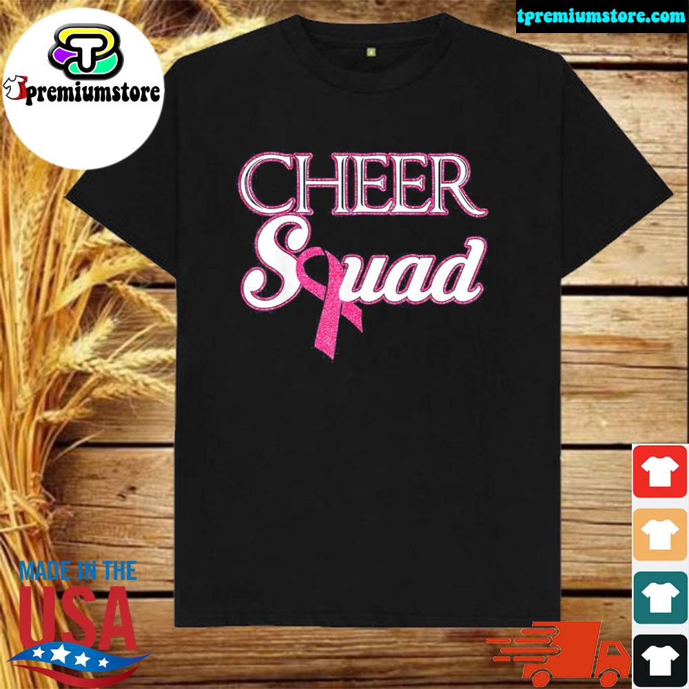 Official cheer squad breast cancer awareness month ribbon pink shirt