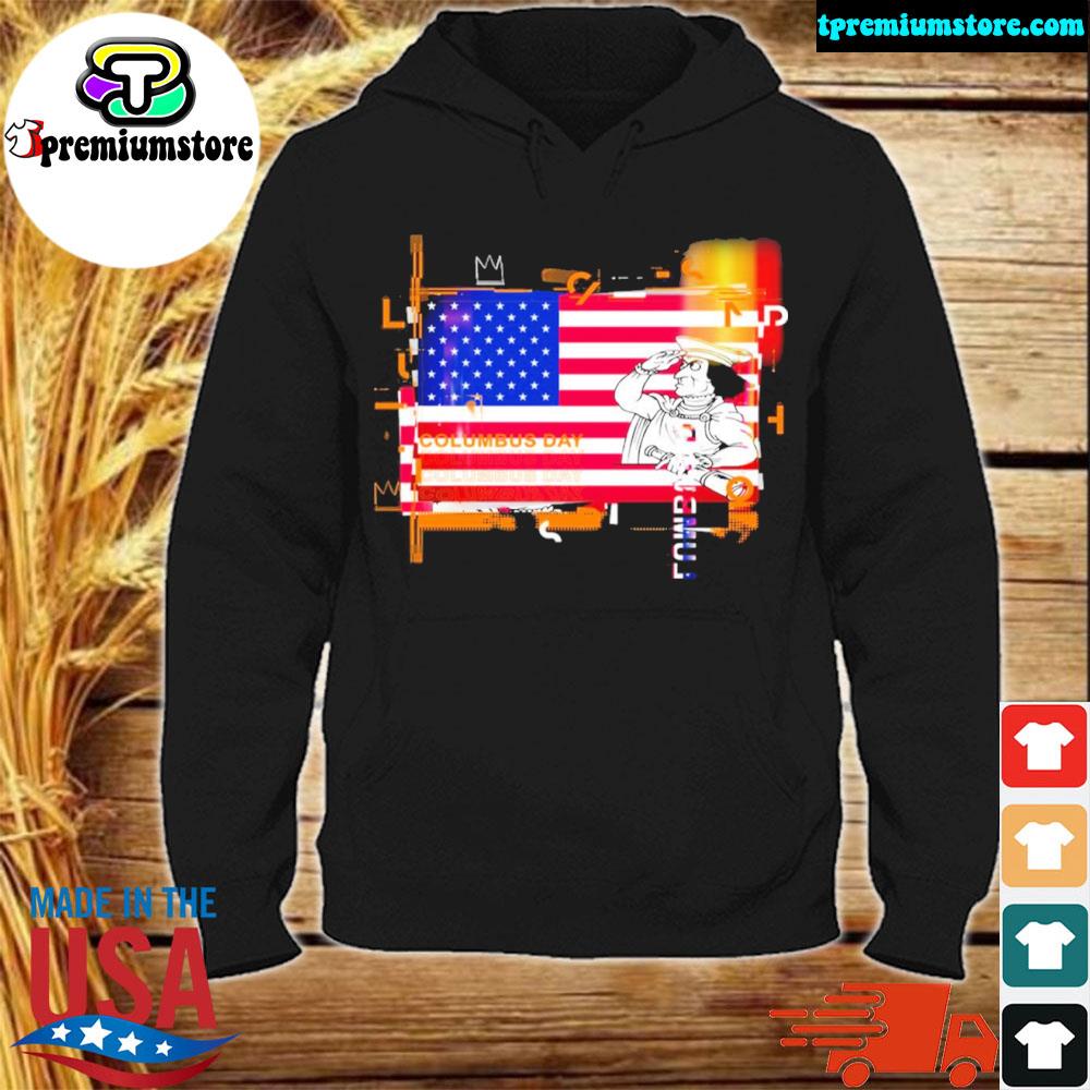 Official columbus day usa flag s hodie-black