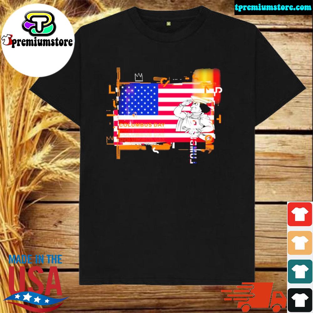 Official columbus day usa flag shirt