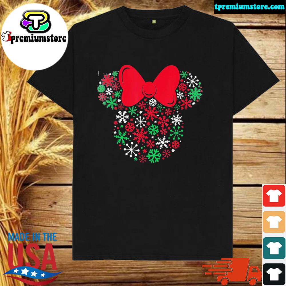 Official disney Christmas disney minnie mouse icon holiday snowflakes shirt