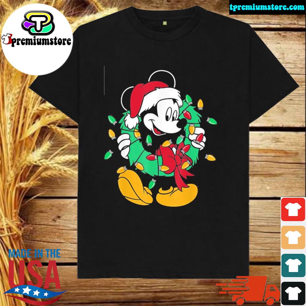 Official disney Christmas mickey mouse Christmas lights shirt