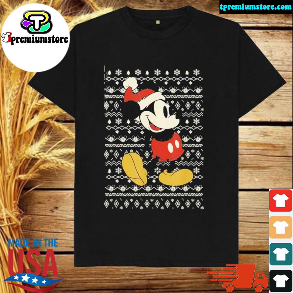 Official disney vintage mickey mouse holiday disney Christmas shirt