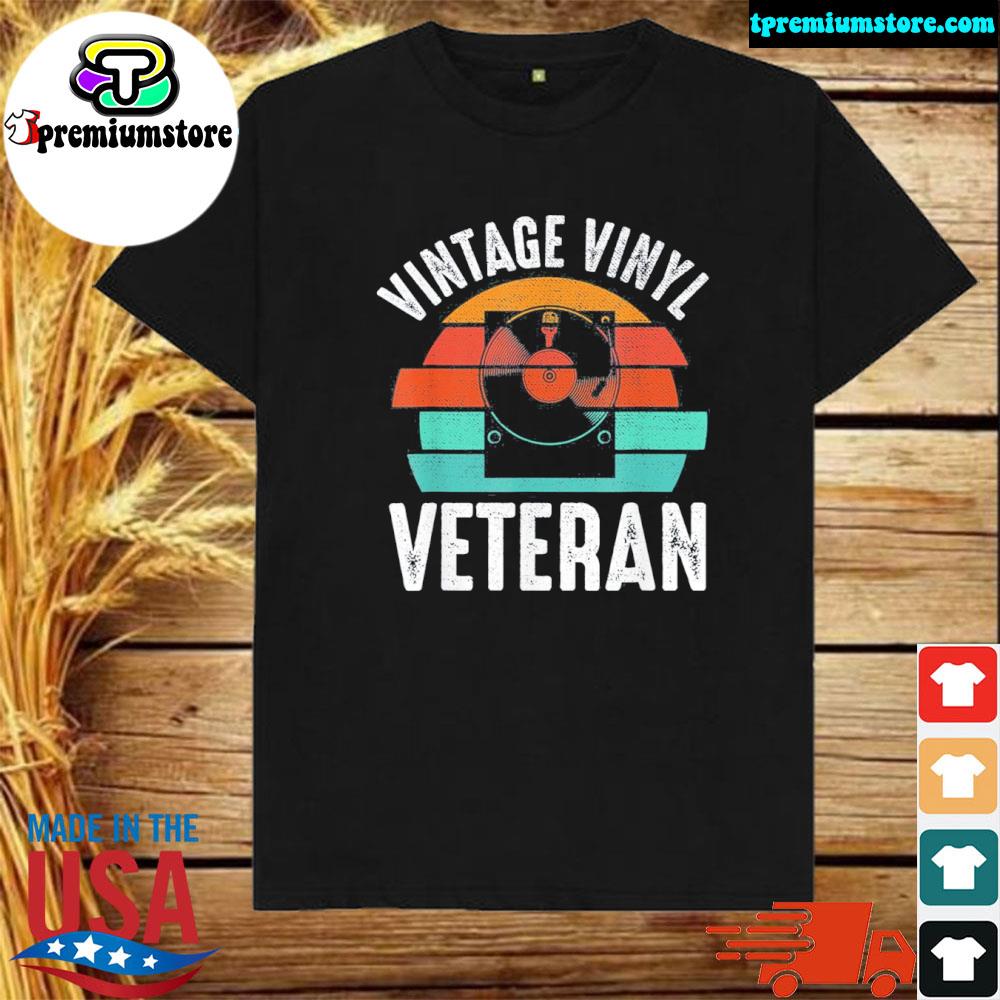 Official dj vinyl record vintage vinyl veteran for collectors shirt