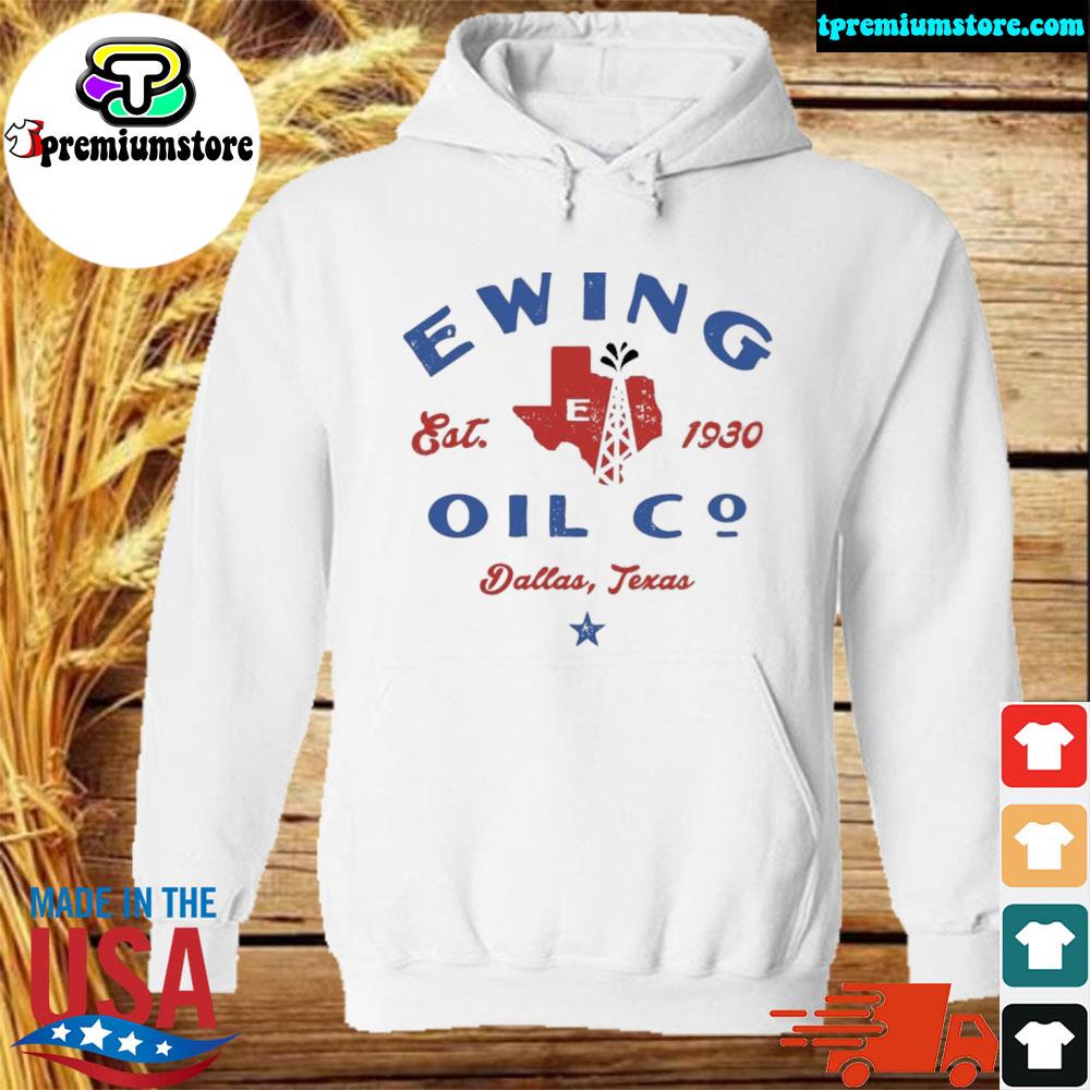 Official ewing oil co Dallas Texas s hodie-white