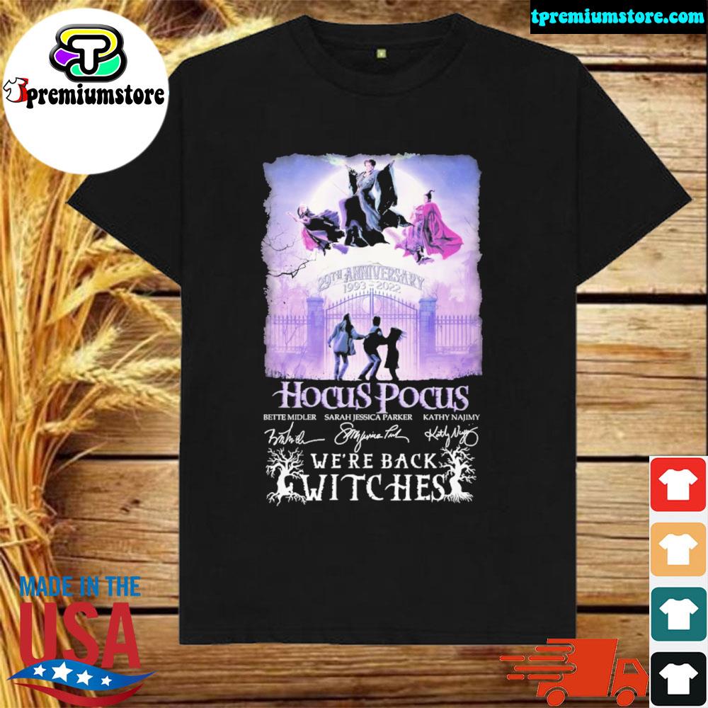 Official hocus pocus we're back witches 28th anniversary 1993 2022 signature shirt