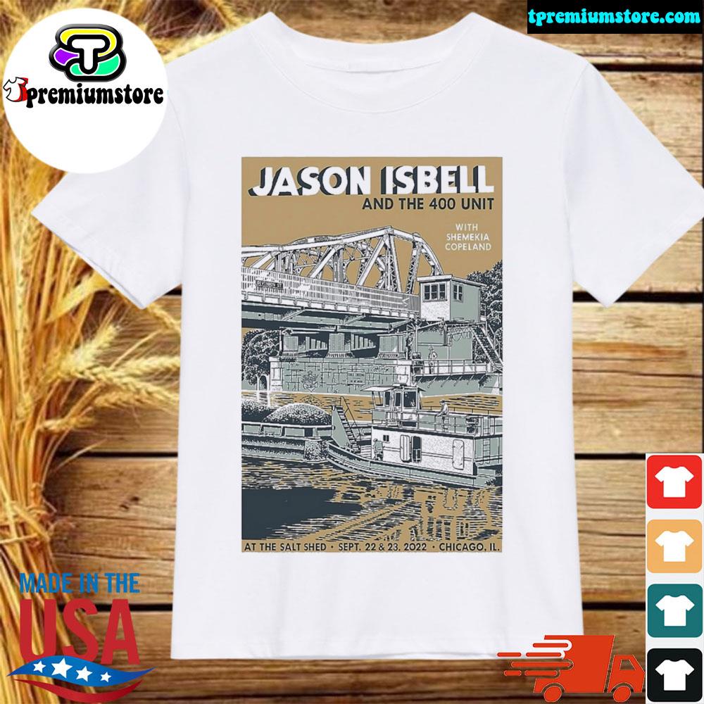 Official jason isbell and the 400 unit at the salt shed sep 22+232022 chicago il poster shirt