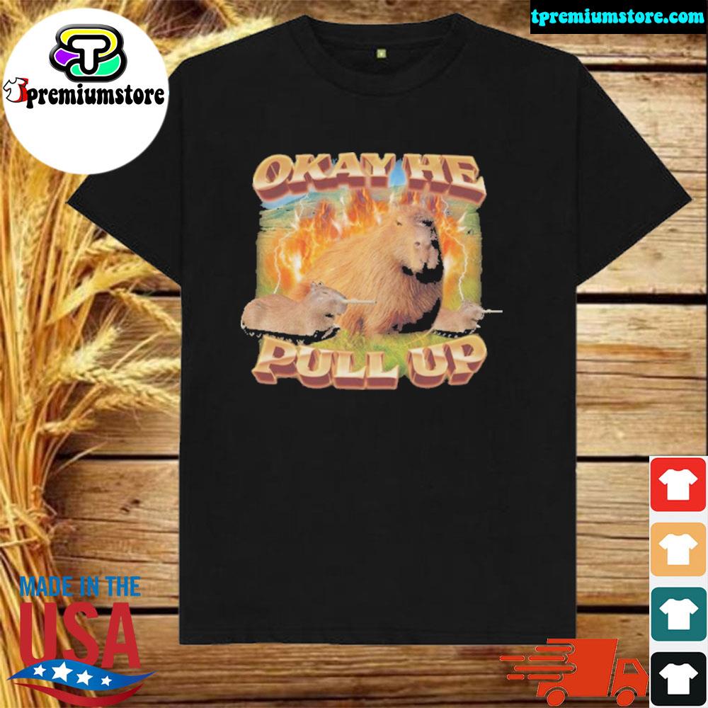 Official okay He Pull Up Capybara T-Shirt