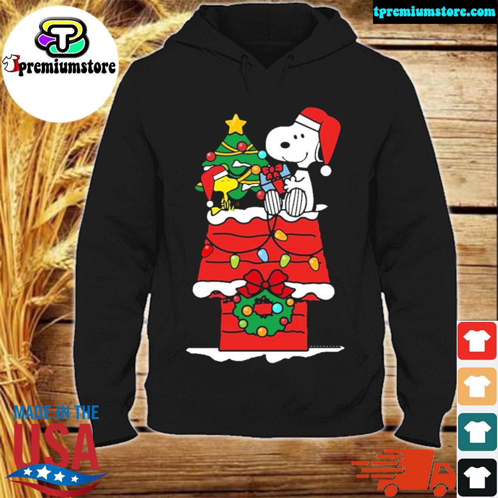 Official snoopy Christmas celebrate Christmas with Woodstock s hodie-black