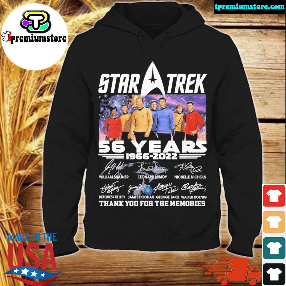 Official star Trek 56 years 1966 2022 thank you for the memories signatures s hodie-black