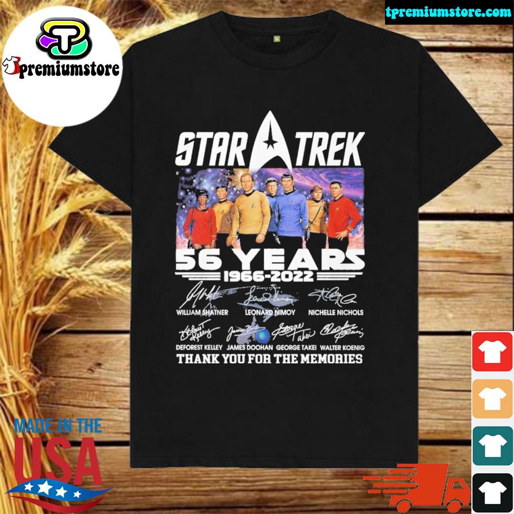 Official star Trek 56 years 1966 2022 thank you for the memories signatures shirt