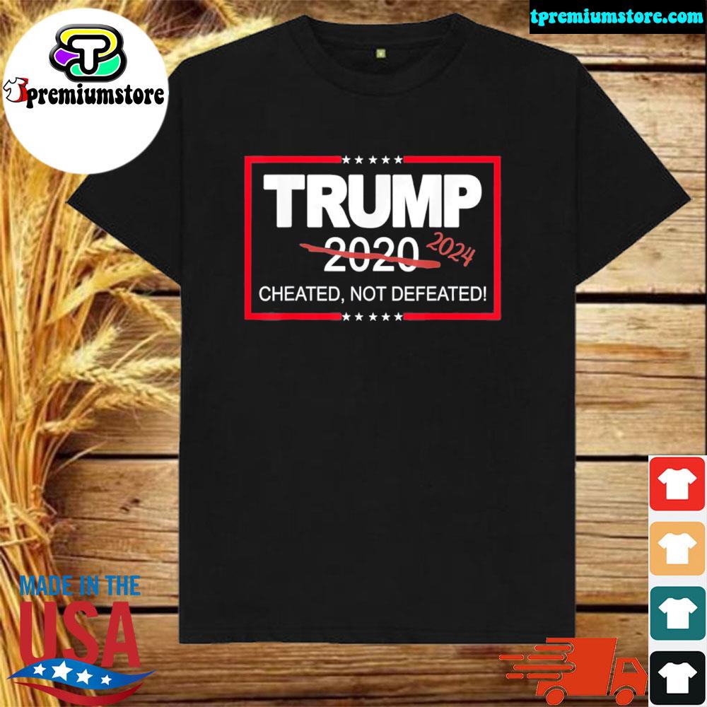 Official trump 2024 cheated not defeated save and take America back shirt