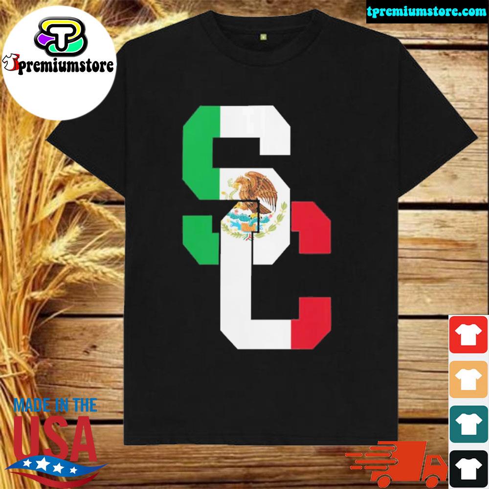 Official usc trojans sc interlock Mexico flag fill shirt