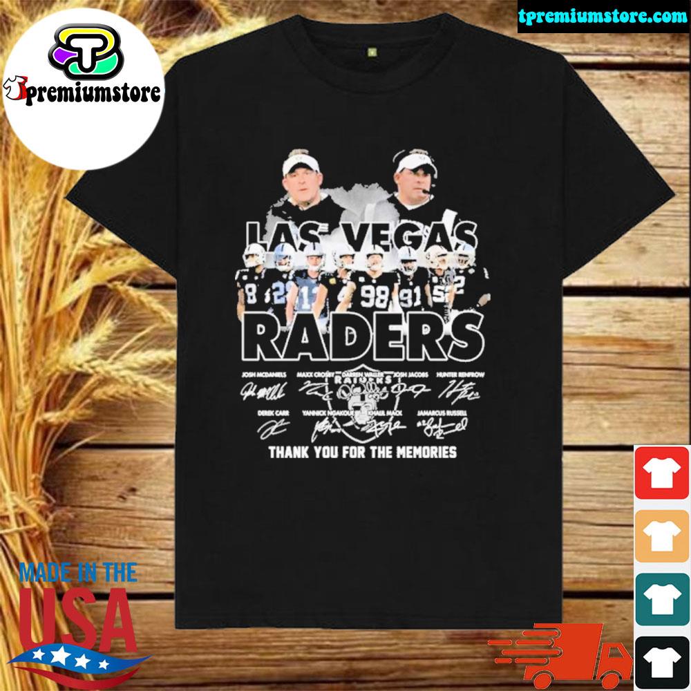 Official las Vegas Raider Football Team Thank You For The Memories Signatures Shirt