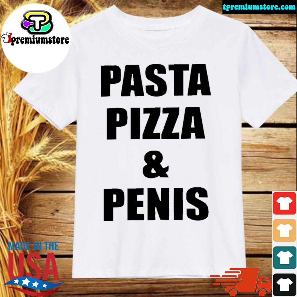 Official pasta pizza and penis zip shirt