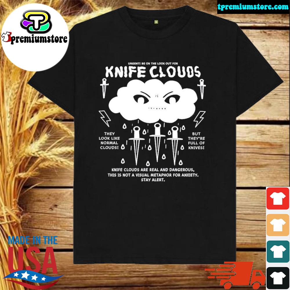 Official simeimporta urgent be on the look out for knife clouds shirt