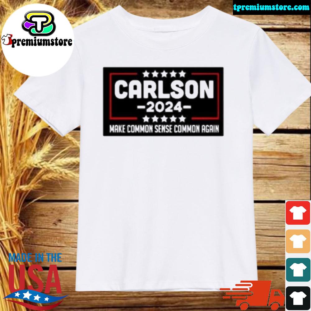 Official tucker Carlson 2024 Make Common Sense Common Again Shirt