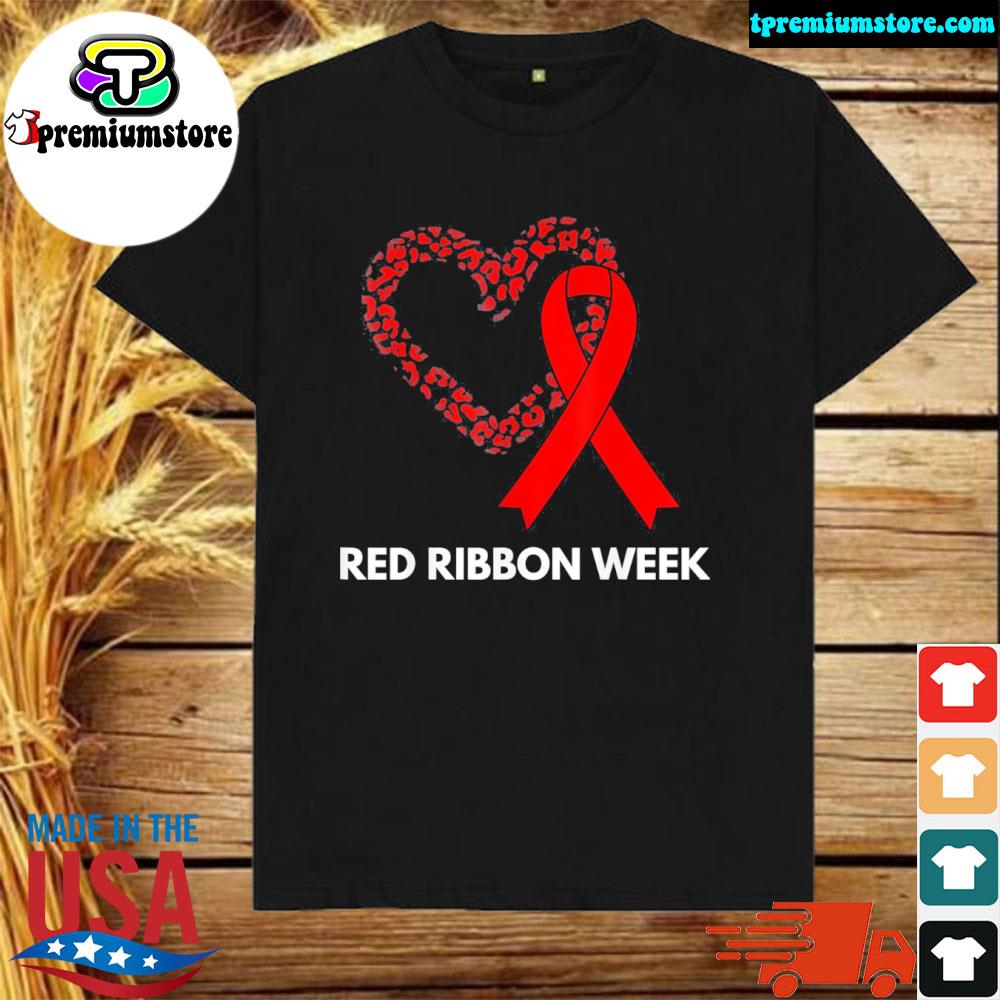 Official we Wear Red For Red Ribbon Week Awareness T-Shirt