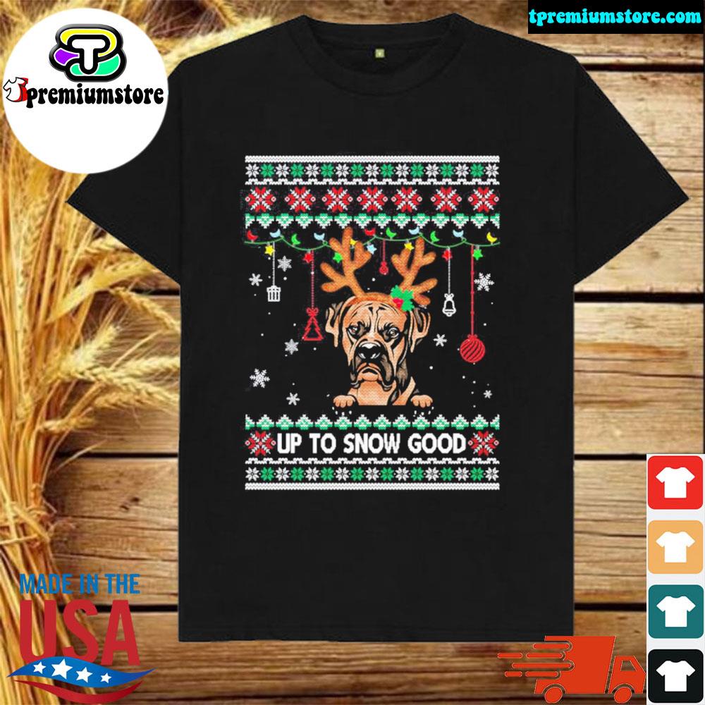 Official boxer Dog Reindeer Ugly Christmas Xmas Dog Christmas T-Shirt