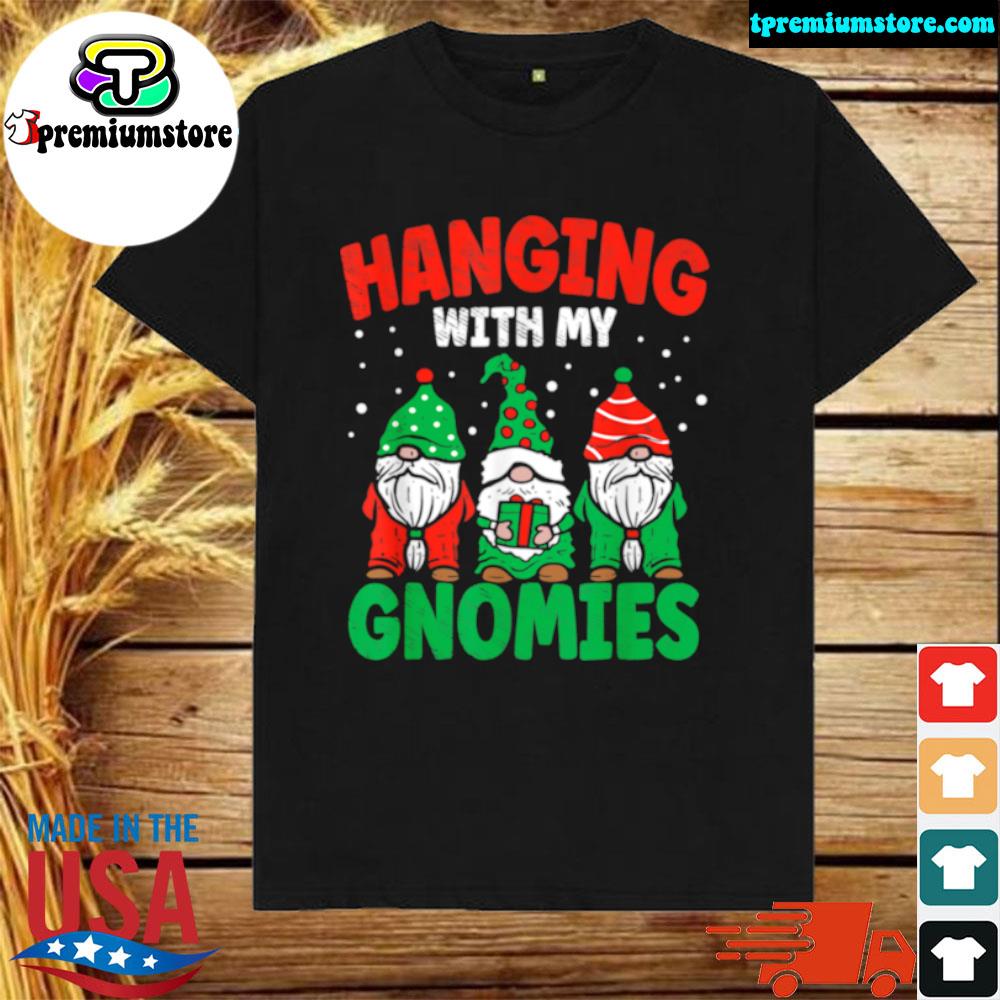 Official christmas Hanging With My Gnomies Funny Xmas Family Pajamas Shirt