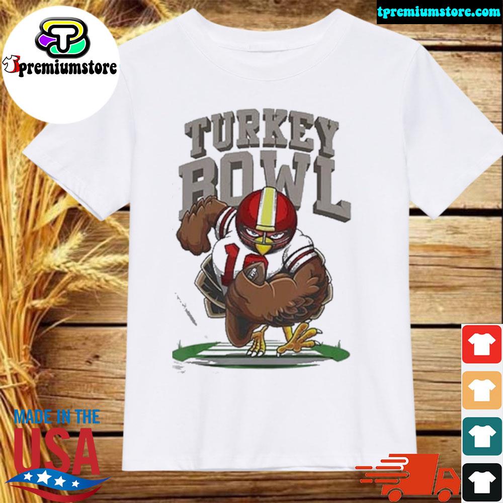 Official cool Turkey bowl thanksgiving Football player T-shirt