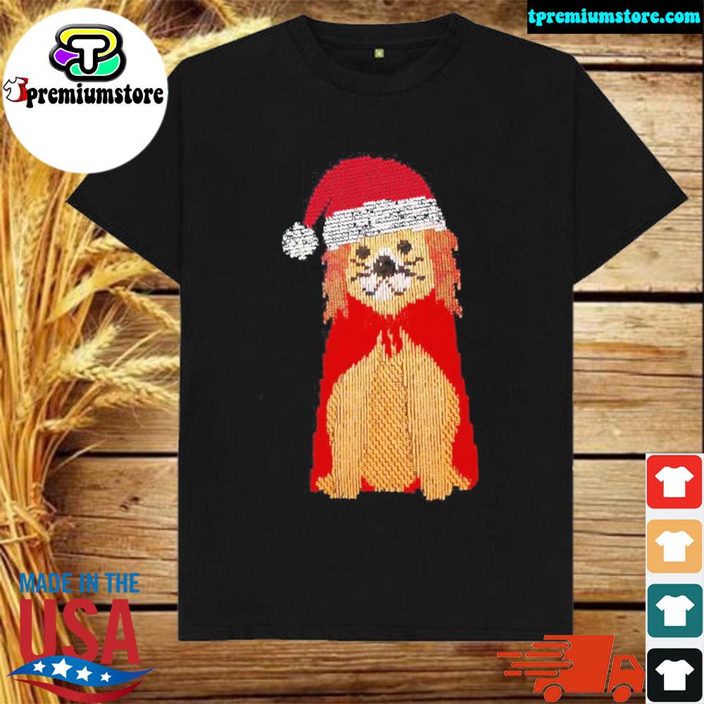 Official cute Knitted Labrador Dog Santa Claus Costume Dog Christmas T-Shirt
