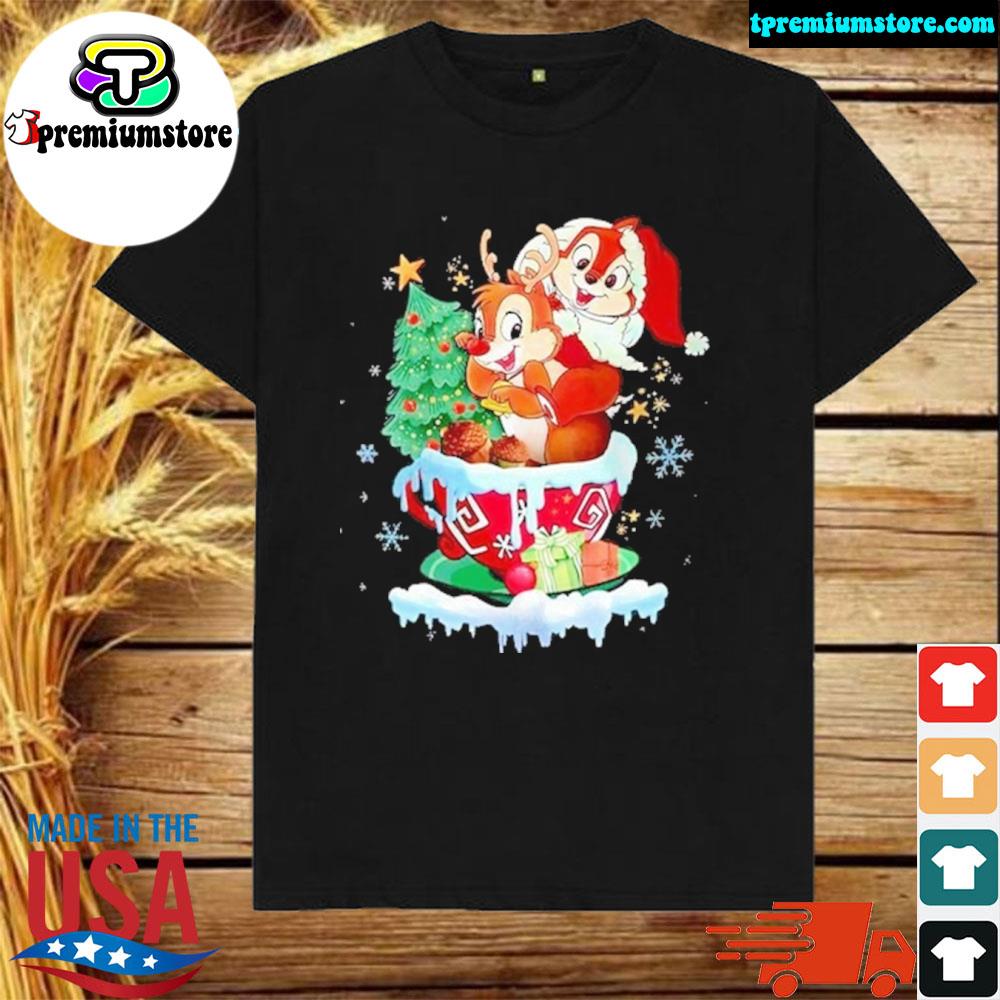 Official disney chip and dale couples Ugly Christmas sweatshirt