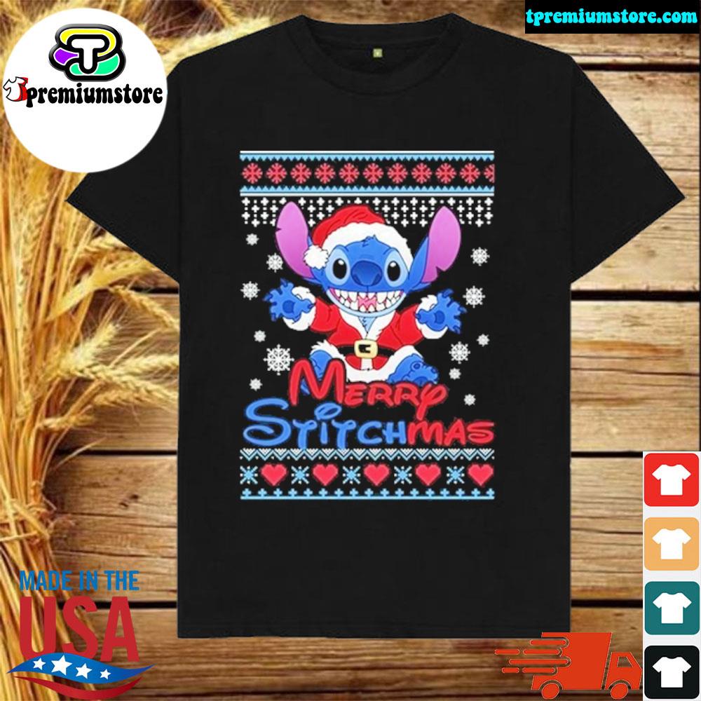 Official disney stitchxmas ohana Ugly Christmas sweatshirt