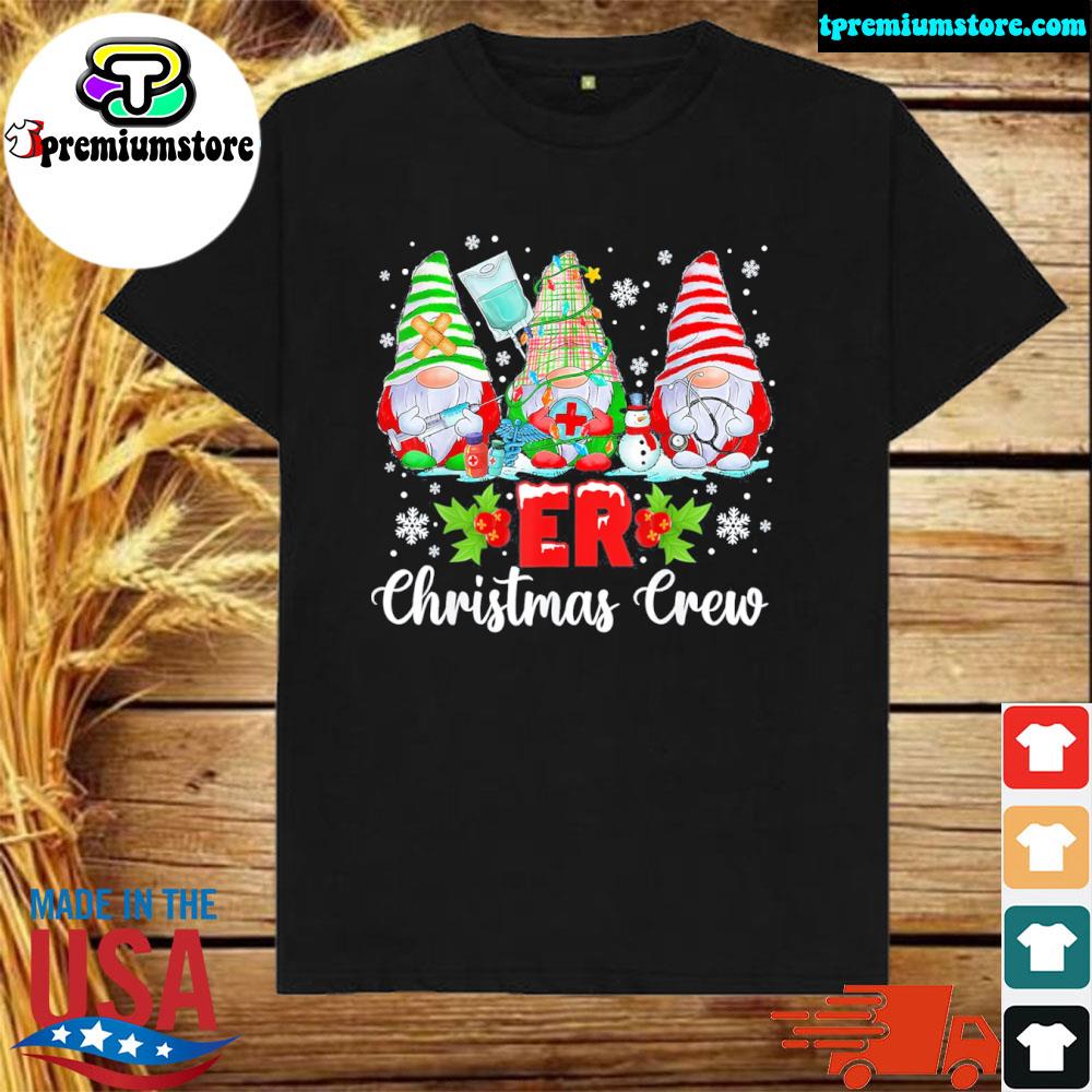 Official eR Nurse Squad Gnomies Nurse Christmas Gnomes Crew Xmas T-Shirt