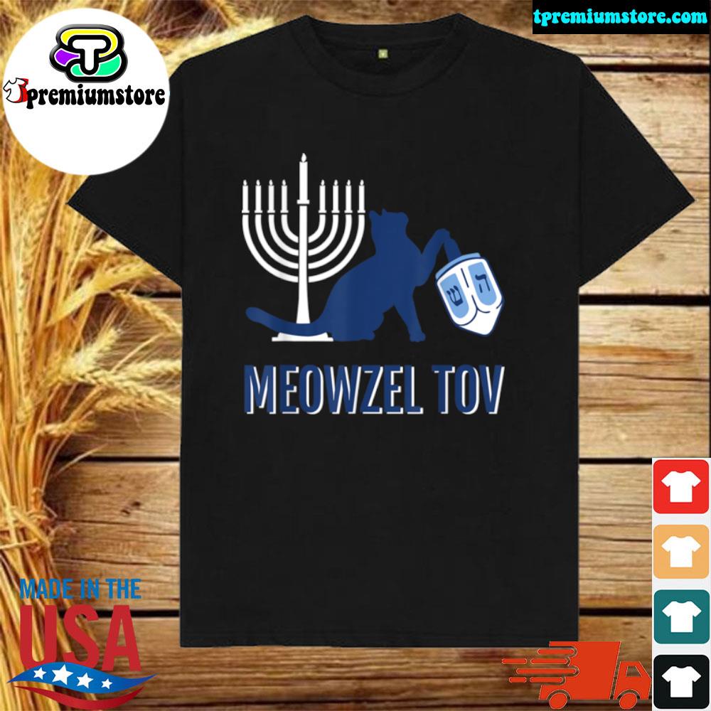 Official hanukkah Cat Hanukkah Meowzel Funny Pajama Family Matching T Shirt