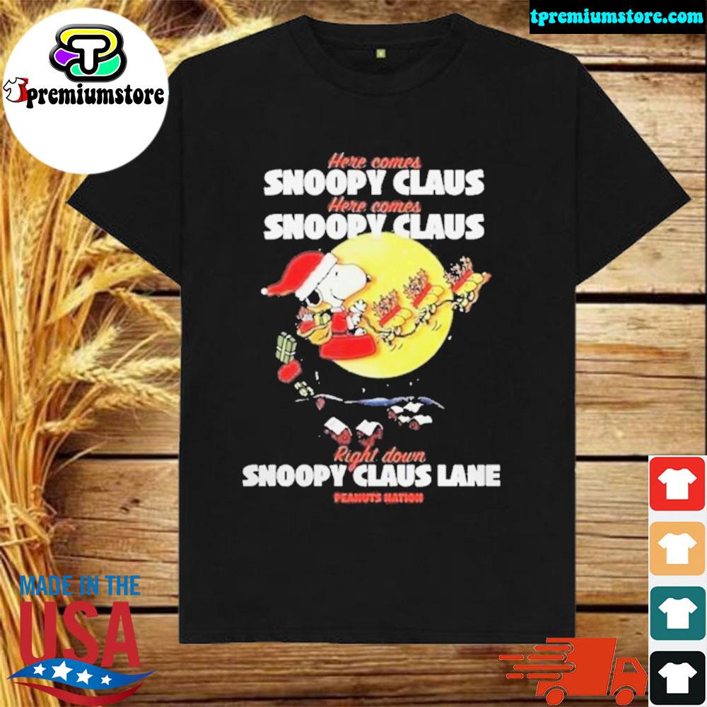 Official here Comes Snoopy Claus Right Down Snoopy Claus Lane Christmas 2022 Sweater