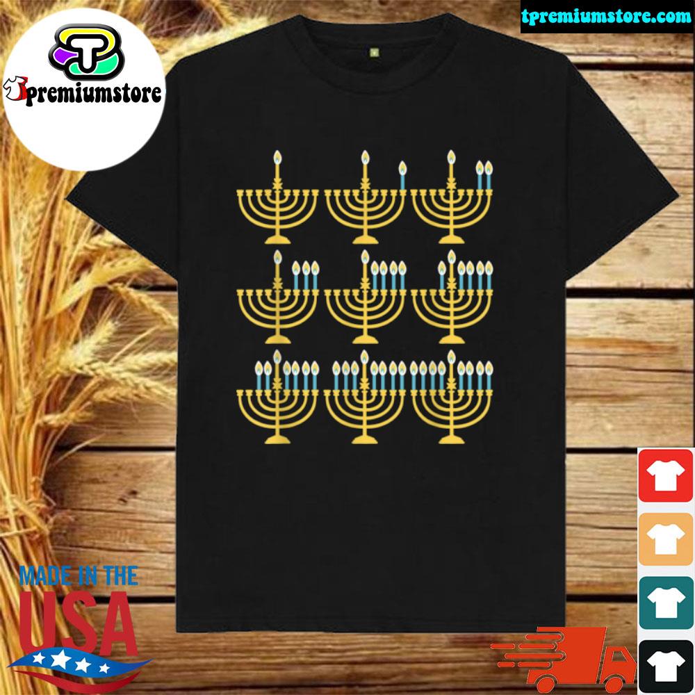 Official menorah Hanukkah Challah Days Funny Pajama Family Matching T Shirt