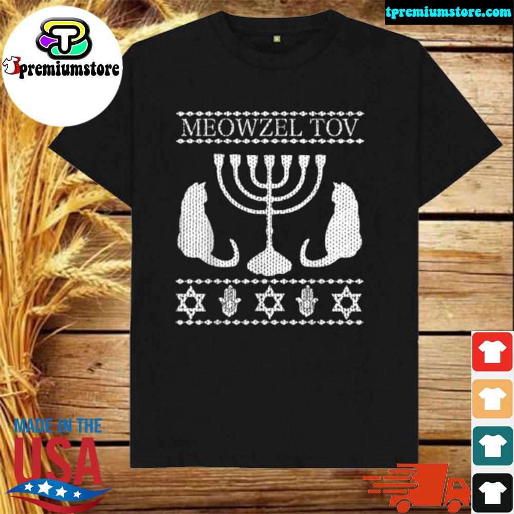 Official meowzel Tov Chanukah Jewish Cat Owner Ugly Hanukkah T Shirt