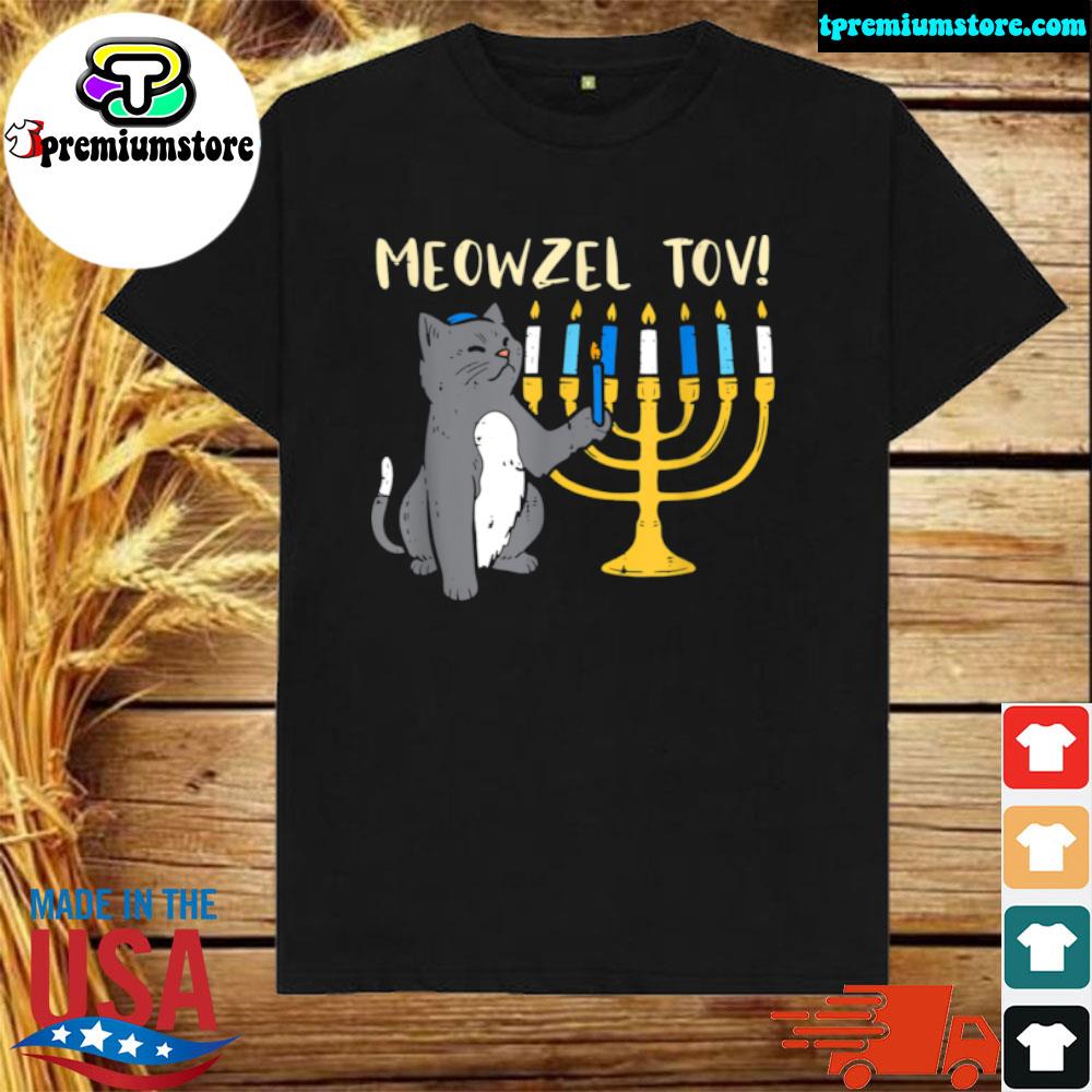 Official meowzel Tov Hanukkah Holiday Funny Pajama Family Matching T Shirt