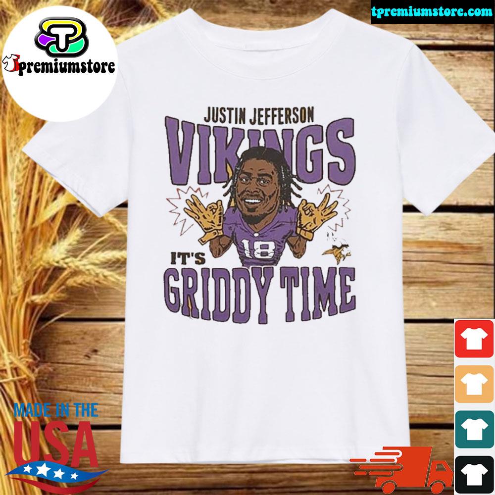 Official minnesota Vikings Justin Jefferson Its Griddy Time Shirt