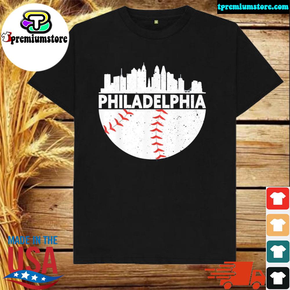 Official philadelphia Skyline Baseball Retro Philly Cityscap Shirt