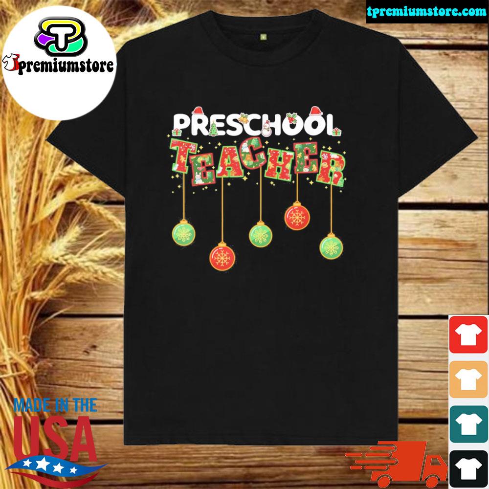 Official preschool Teacher Christmas Vibes for Preschool Teacher Shirt