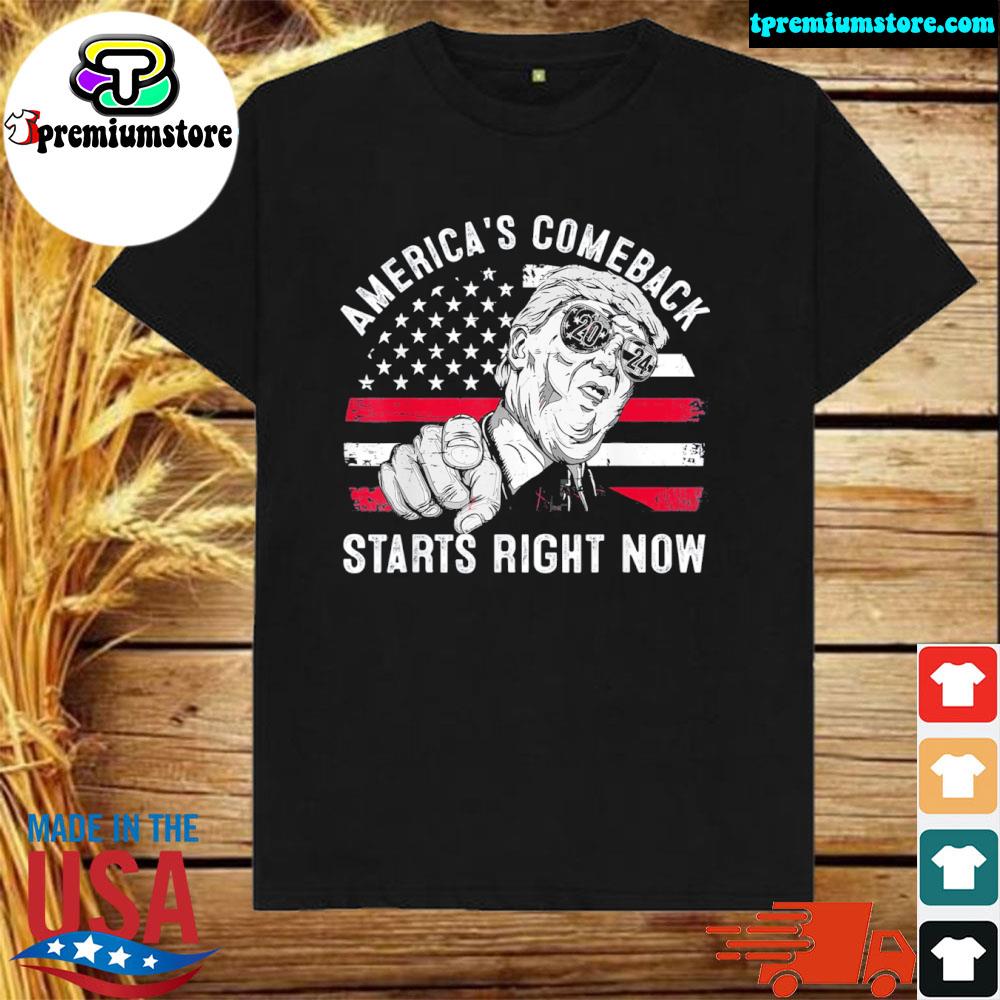 Official retro america's comeback starts right now support Trump 2022 shirt