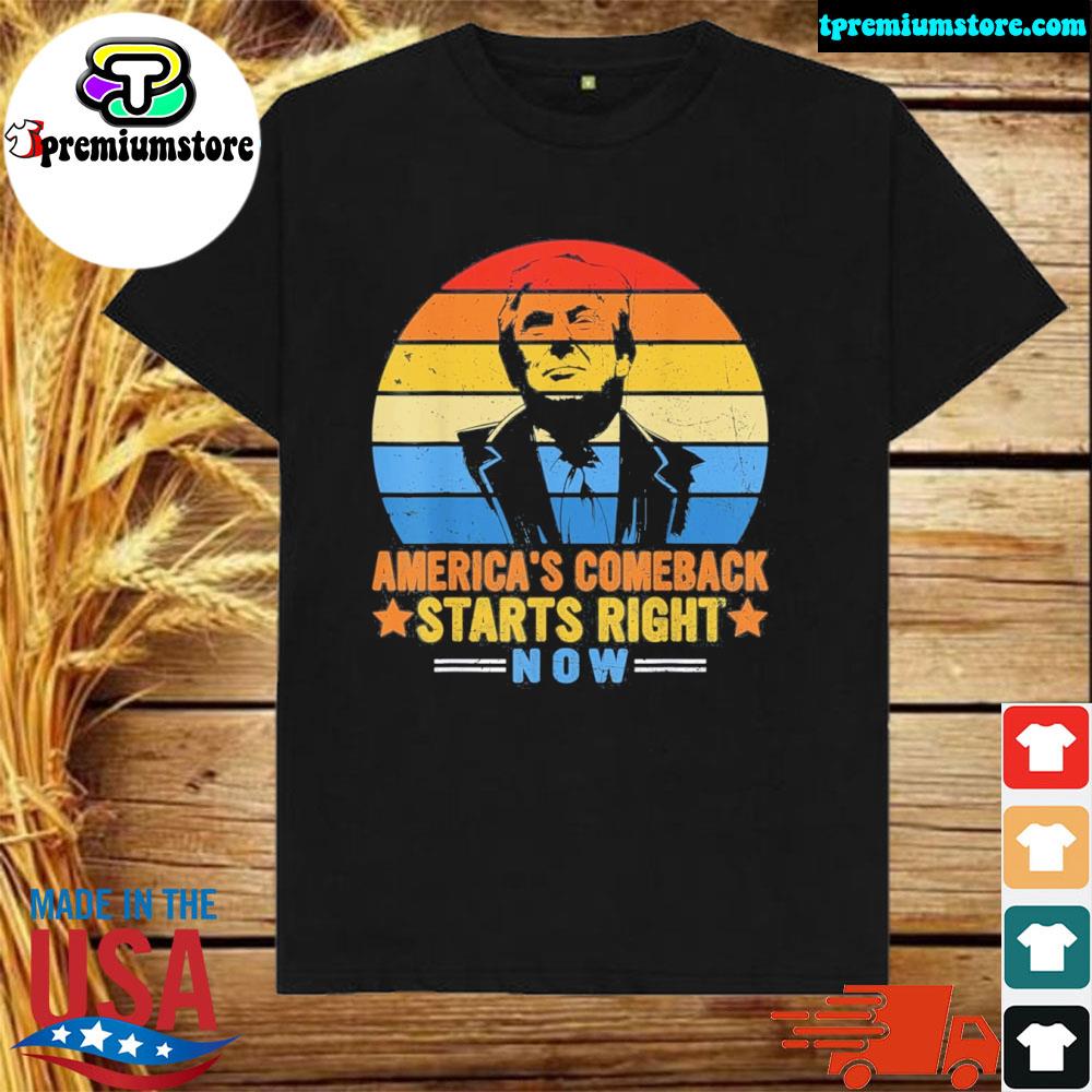 Official retro America’s Comeback Starts Right Now Support Trump 2024 TShirt