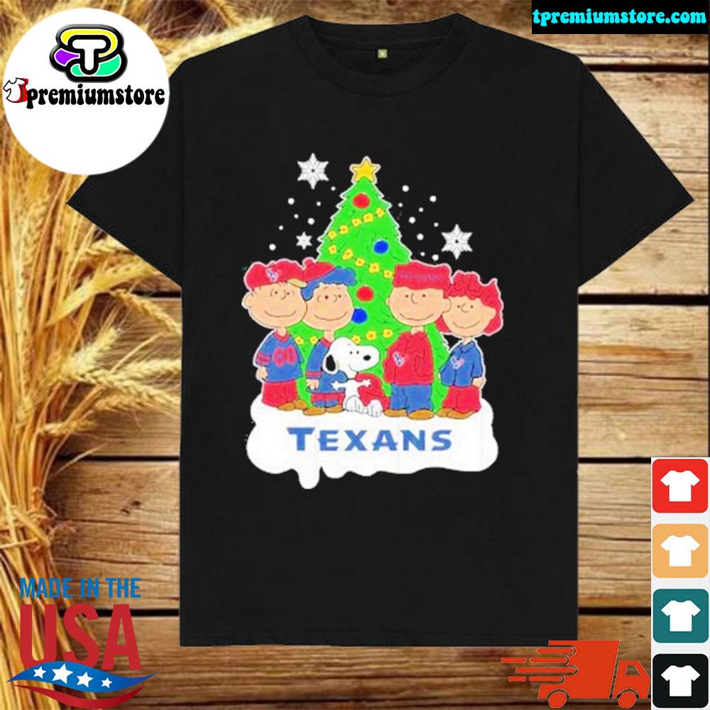 Official snoopy the Peanuts houston texans Christmas T-shirt