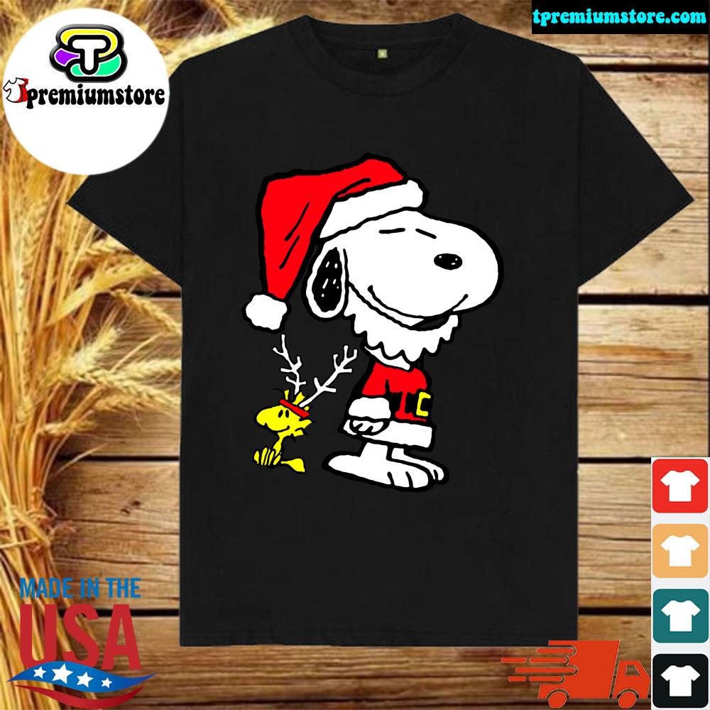 Official snoopy Woodstock Christmas santa santa shirt