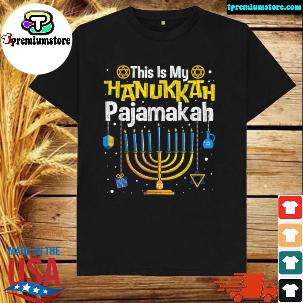 Official this-Is-My-Hanukkah-Pajamakah-Shirt-Funny-Xmas-Pajama-Family-T-Shirt