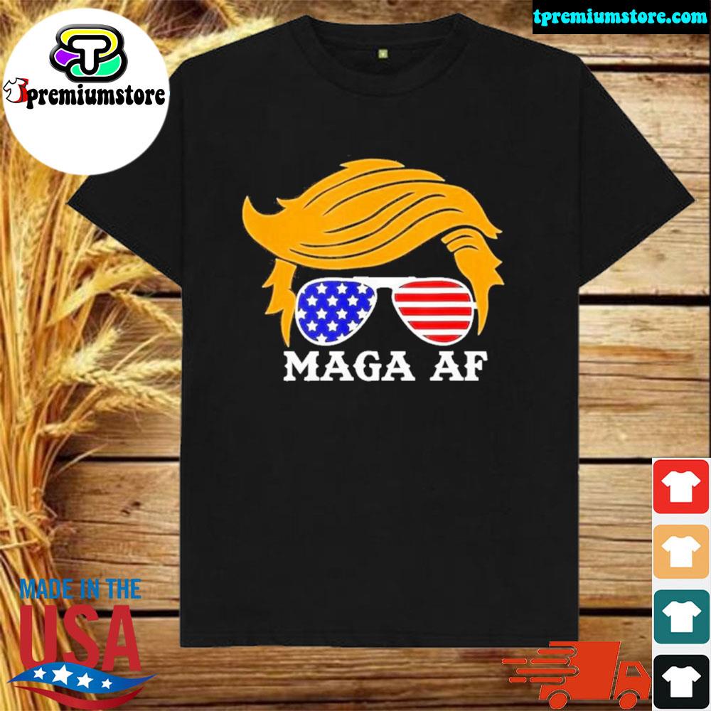 Official trump Maga Af Parody Orange Hair Glasses Shirt