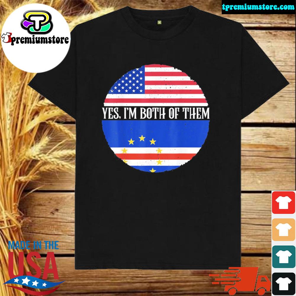 Official uSA And Cape Verde Vintage Flags Shirt Yes I’m Both Of Them Shirt