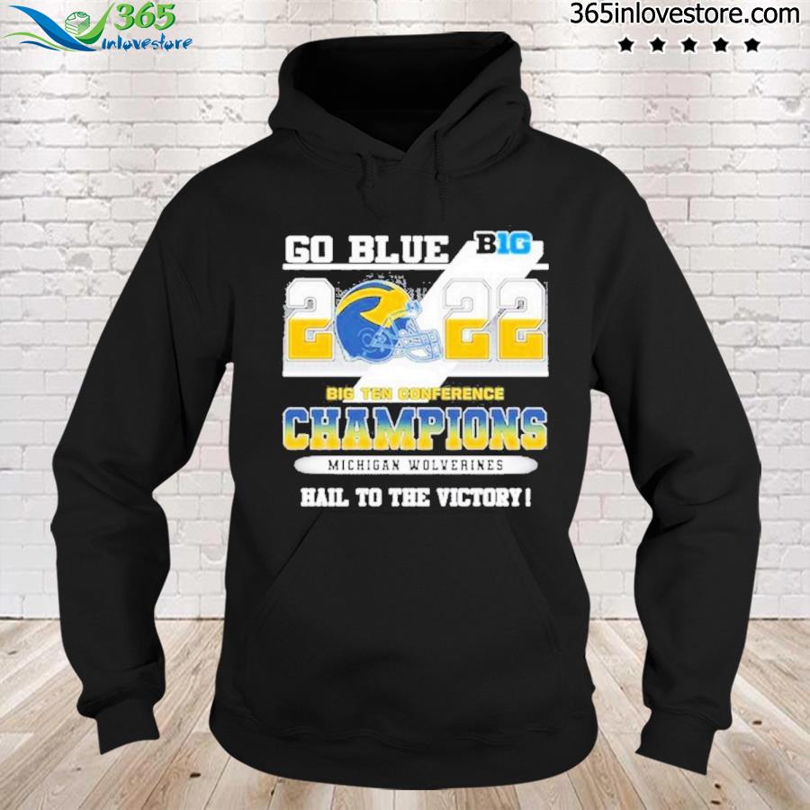 Michigan Wolverines Go Blue 2022 Big ten conference Champions Hail to the victory s hoodie