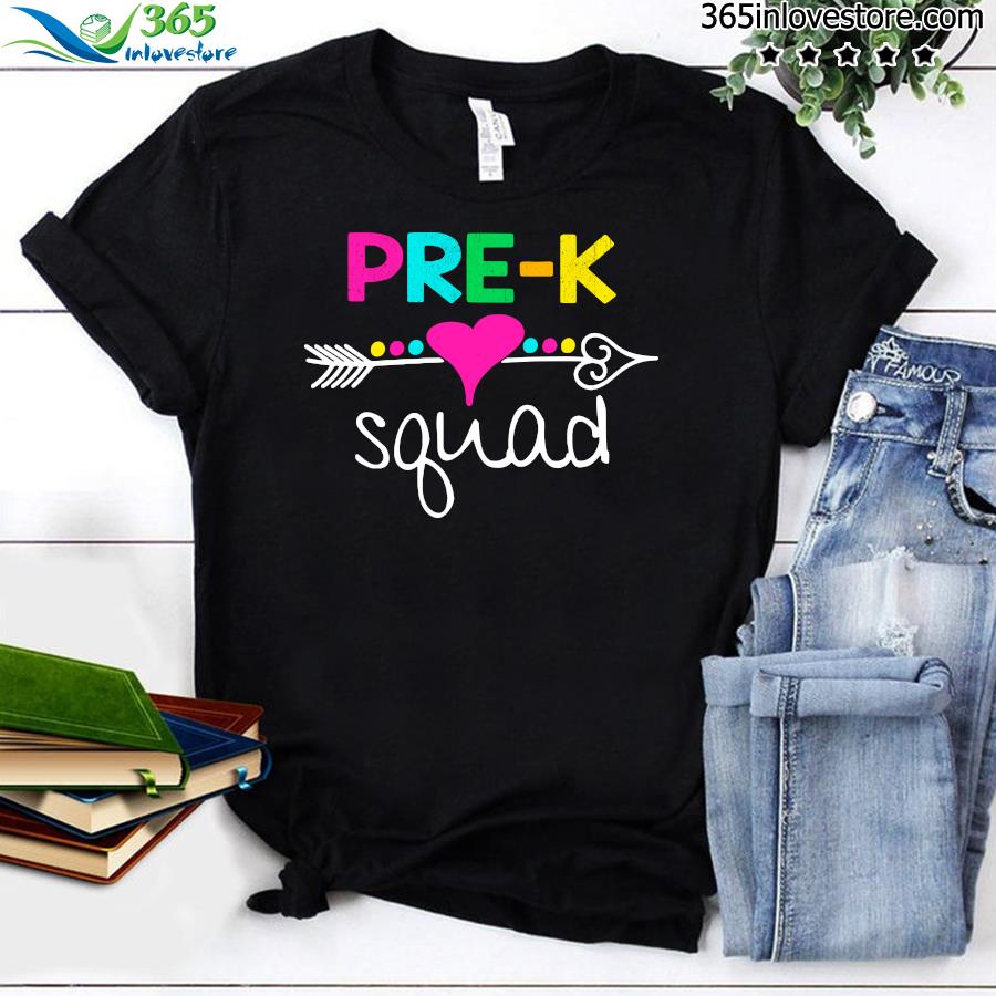 Official pre-k squad back to school shirt