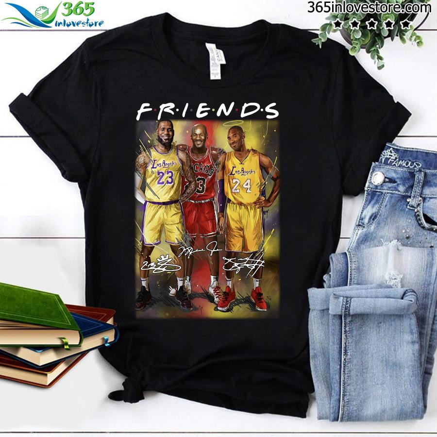 Official the friends kobe bryant michael jordan and lebron james signatures t-shirt